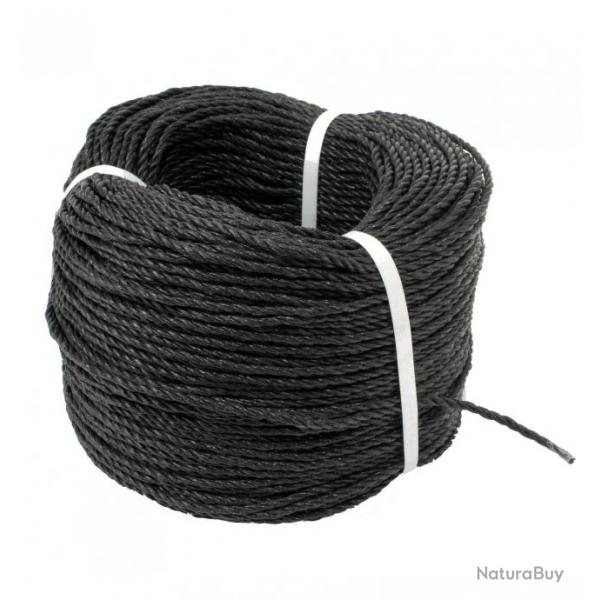 Cordeau noir nylon 4mm bobine de 200m