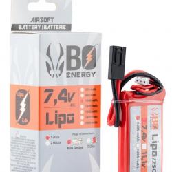 1 stick batterie Lipo 2S 7.4V 1000mAh 25C Peq Mini Tamyia