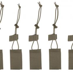 TT bel set - Set de 5 fermetures élastiques pour Porte chargeurs - Olive