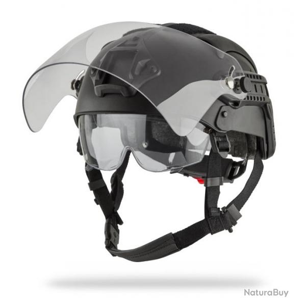 Casque manta de protection avec visire - Noir