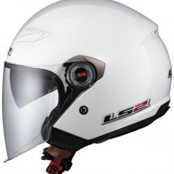 Casque moto jet LS2 track Blanc - Taille S