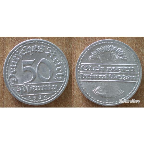 Allemagne 50 Pfennig 1920 Atelier A Piece