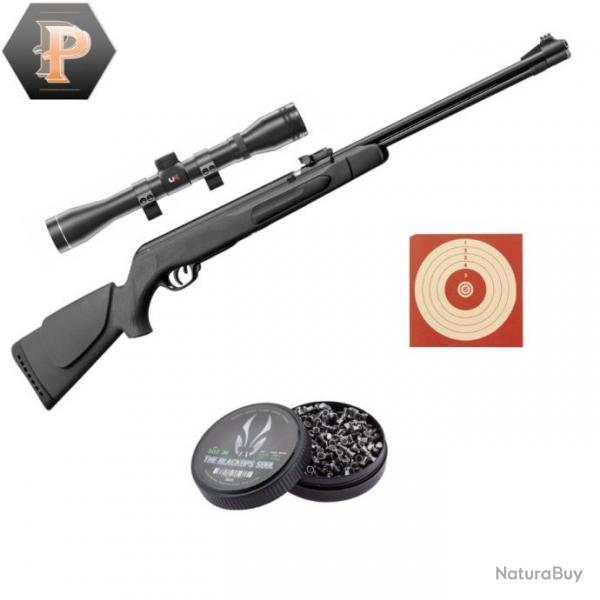 Carabine  plombs Gamo CFX - 5. 5 mm  canon fixe + plombs + cibles + lunette