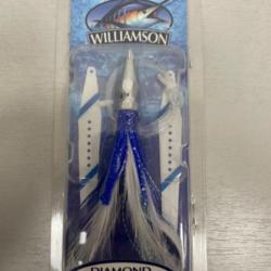 !! LEURRE WILLIAMSON DIAMOND JET FEATHER COL BLUE WHITE