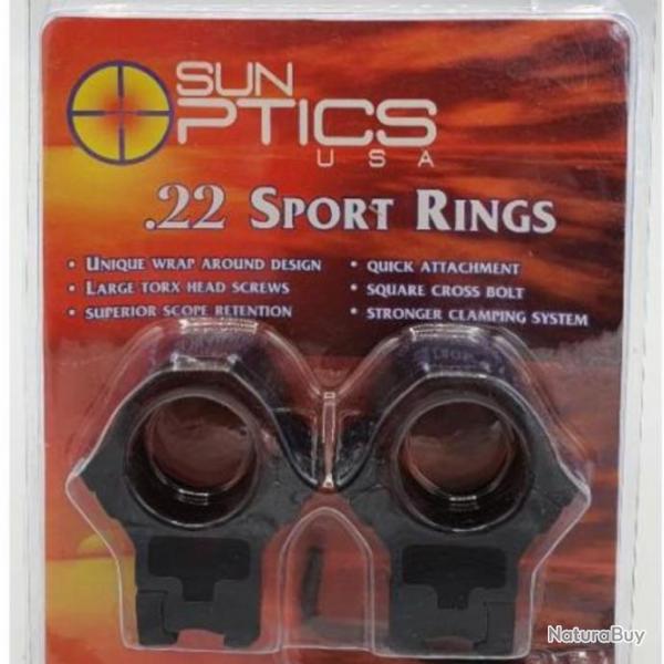 BF24 - COLLIER .22 SPORT SUN OPTICS USA - 25,4mm MEDIUM