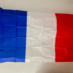 Drapeau Tricolore Français 90 x 150 cm Haute brillance Football Euro Jeux Olympiques 2024