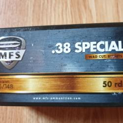 .38 sp cartouches MFS 146 gr wadcutter - bte 50