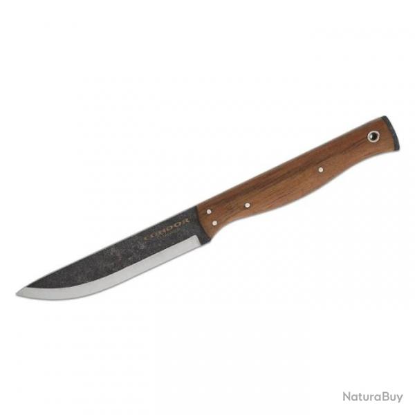 Couteau Condor Narrowsaur Lame Acier Carbone 1095 Manche Noyer Etui CUir Salvador CTK3971422HC