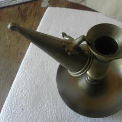 bougeoir et éteignoir de chambre portatif en laiton vintage