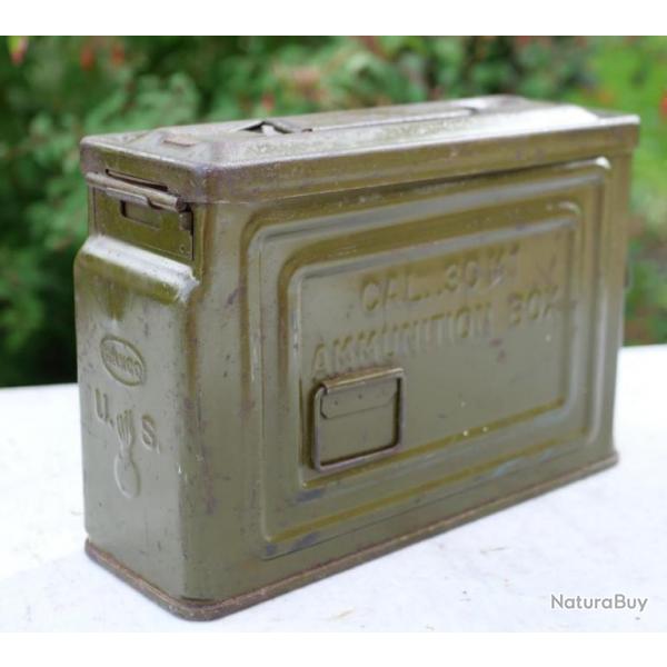 US ARMY - caissette  munitions US M1 fabricant CANCO CAL 30M1 AMMUNITION BOX - NORMANDIE 1944