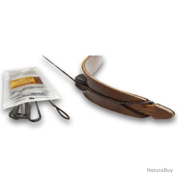Corde D'arc Recurve PATIKIL - 14 Brins, Longueur AMO 62 Pouces, Points De Nock Inclus, Couleur Rouge-noir