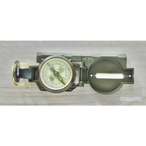 BOUSSOLE COMPASS SCOUTISME ENGINEER DIRECTIONAL COMPASS en METAL NOIR