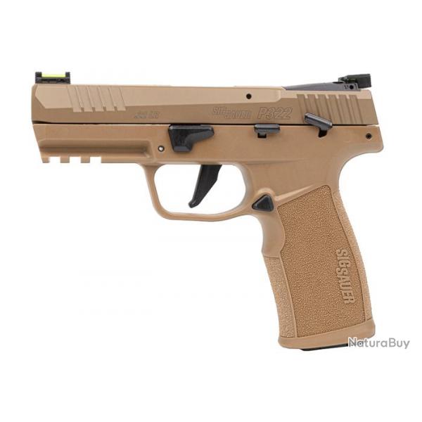 SIG P322 22LR COYOTE OPTIC READY FILETE 19 COUPS + HOLSTER