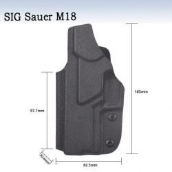 Holster Kydex IWB à l'intérieur de la ceinture droitier - Sig Sauer P320 M18