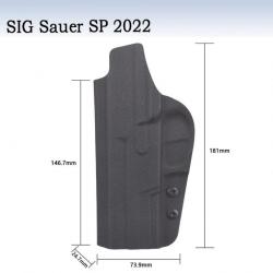 Holster Kydex IWB à l'intérieur de la ceinture droitier - Sig Sauer SP 2022