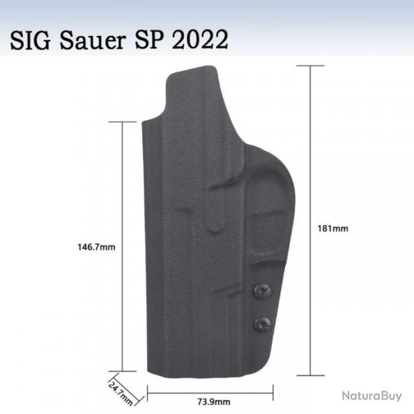 Holster Kydex IWB  l'intrieur de la ceinture droitier - Sig Sauer SP 2022