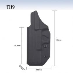 Holster Kydex IWB à l'intérieur de la ceinture droitier - Taurus TH9