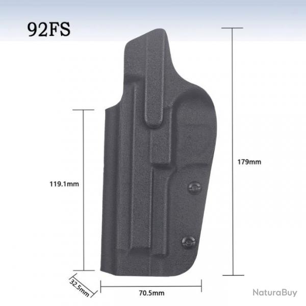 Holster Kydex IWB  l'intrieur de la ceinture droitier - Beretta 98FS