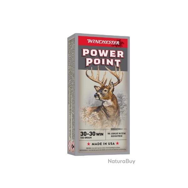 Munitions WINCHESTER cal.30-30win super x power point 150gr 9.72g par 60