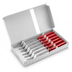 Coffret 6 couteaux de table "Chien®", Couleur rouge [Thiers-Issard]