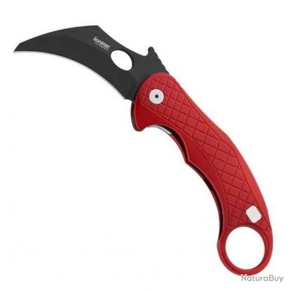 Couteau Karambit "L.E.One" lame noire, Couleur rouge [Lionsteel]