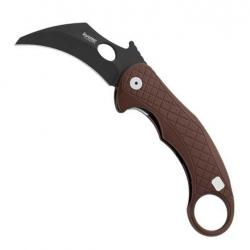 Couteau Karambit "L.E.One" lame noire, Couleur marron [Lionsteel]