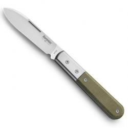 Couteau "Roundhead Barlow", Manche micarta vert [Lionsteel]