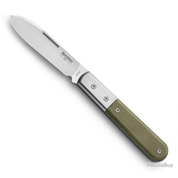 Couteau "Roundhead Barlow", Manche micarta vert [Lionsteel]