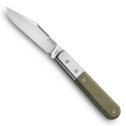 Couteau "Shuffler Barlow", Manche micarta vert [Lionsteel]