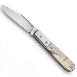 Couteau "Shuffler Barlow", Manche corne de bélier [Lionsteel]