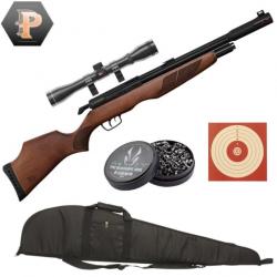 Carabine PCP Gamo RISER Punisher calibre 5,5 mm 40 Joules + plombs + cibles + fourreau + lunette