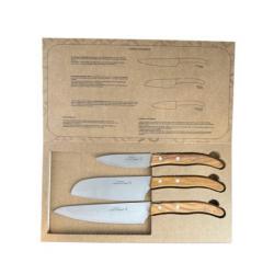 COF3252 Coffret 3 couteaux cuisine Dozorme "Tradi Berlingot"