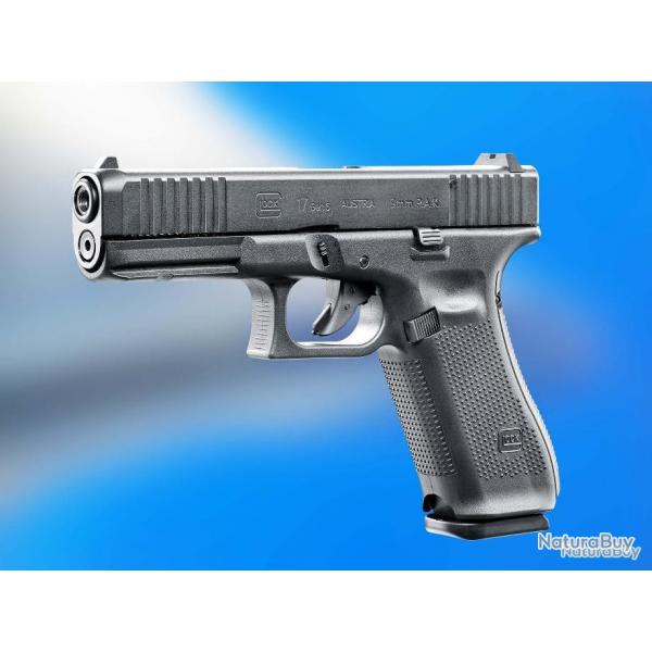 Pistolet  blanc Glock 17 Gen5 cal. 9 mm pak