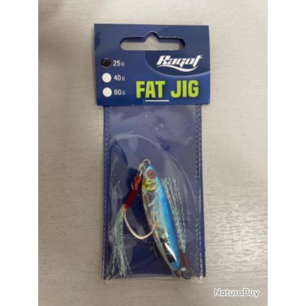 !! LEURRE JIG RAGOT FAT JIG 25gr COL BLUE METAL