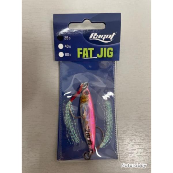 !! LEURRE JIG RAGOT FAT JIG 25gr COL PINK METAL