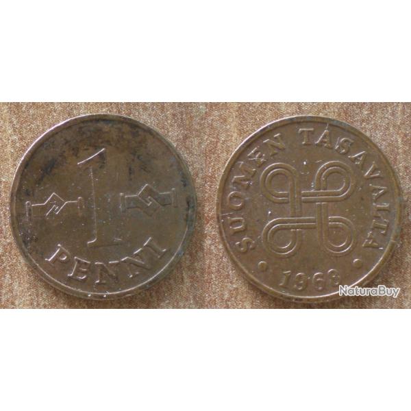 Finlande 1 Penni 1968 Piece Markka Europe Nord