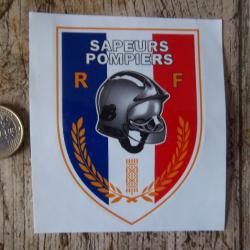 autocollant sapeurs pompiers blason écusson