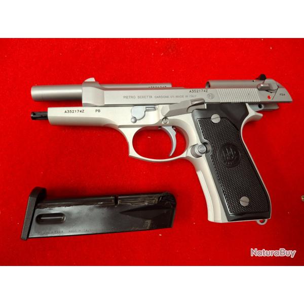 BERETTA 92 FS INOX NEUF CAL. 9X19 + 1 CHARGEUR  SUPPLEMENTAIRE + 50 BALLES 9X19 GECO OFFERTE