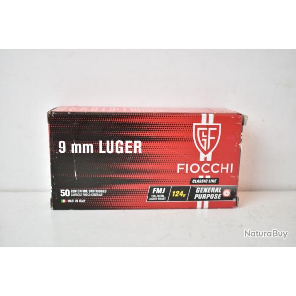 500 munitions Fiocchi 124gr calibre 9X19