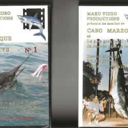 Collection de 6 VHS " Pêche aux gros Mako Vidéo "