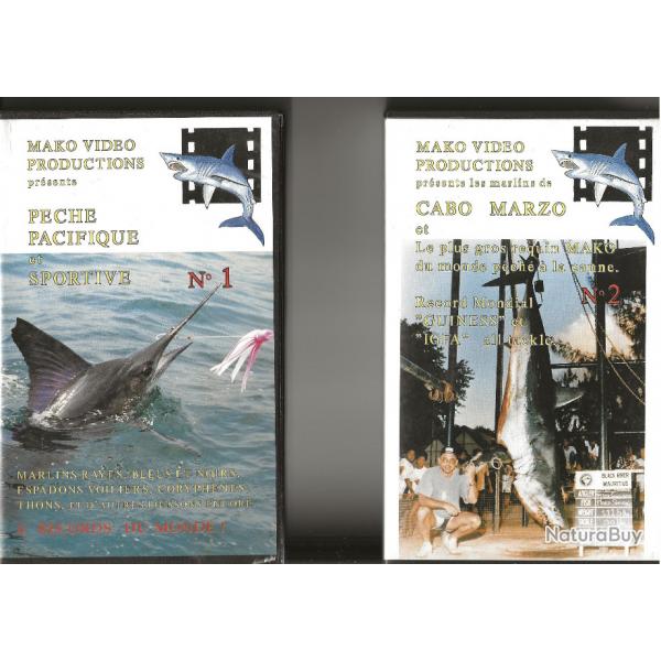 Collection de 6 VHS " Pche aux gros Mako Vido "