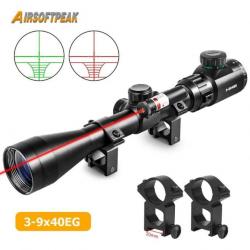 AirsoftPeak Lunette De Visée 3-9X40 EG Rail 11MM