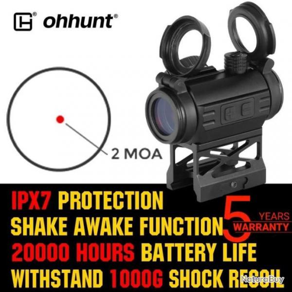 Ohhunt Viseur Point Rouge 1x20 2 MOA IPX7