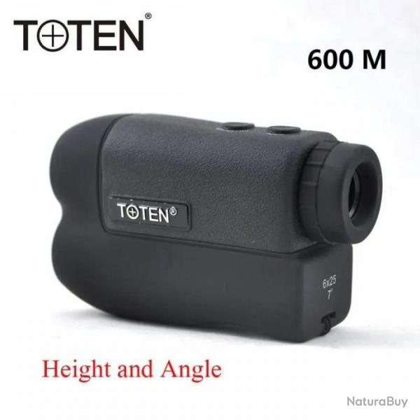 TOTEN Telemetre laser 6x25 600M NOIR paiement en 3 ou 4 fois