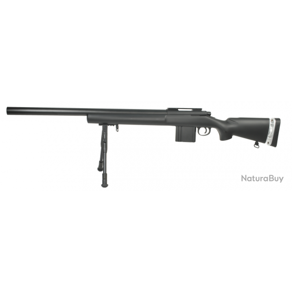 Fusil de prcision SAS 04 type M24 SWS avec bipied - Noir - Swiss Arms