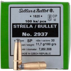 .308 (7,62mm) 11,7g/180grs. Demi-blindé RN (Calibre: .308 (7,62 mm))