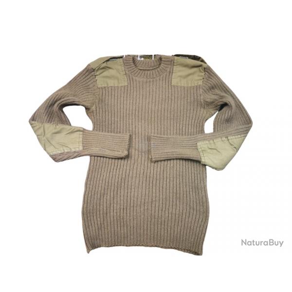 ARMEE BELGE- Pullover kaki en laine type commando anglais - Taille S uniquement