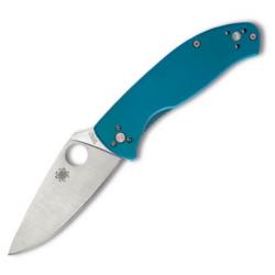 C122TIBLP - Couteau pliant Spyderco Tenacious Titanium bleu