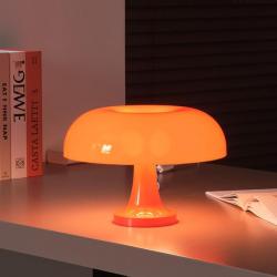 Lampe de Chevet Champignon Vintage Lampe de table décorative Blanc Orange