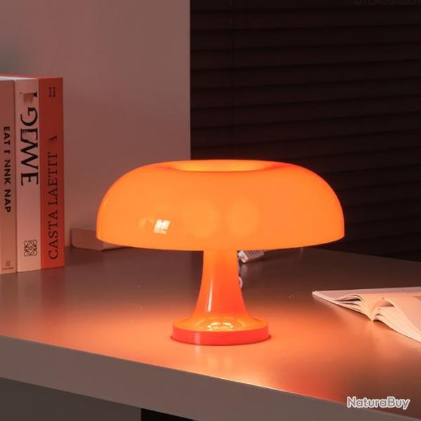 Lampe de Chevet Champignon Vintage Lampe de table dcorative Blanc Orange
